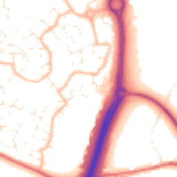 Daytime road noise heatmap for BS16 7ES