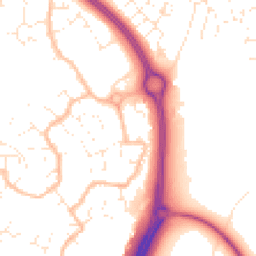 Daytime road noise heatmap for BS16 7ET