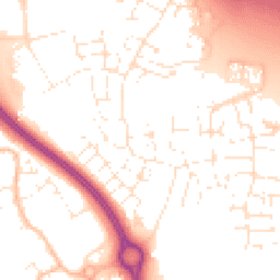 Daytime road noise heatmap for BS16 7GF
