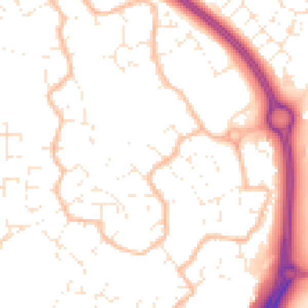 Daytime road noise heatmap for BS16 7HD