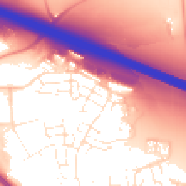 Daytime road noise heatmap for BS16 7HY