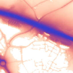 Daytime road noise heatmap for BS16 7LA