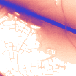 Daytime road noise heatmap for BS16 7NH