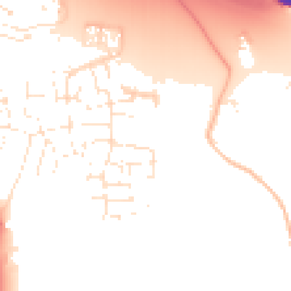 Daytime road noise heatmap for BS16 7NR
