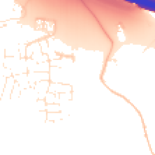 Daytime road noise heatmap for BS16 7QB