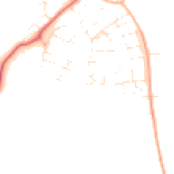 Daytime road noise heatmap for BS16 9AA