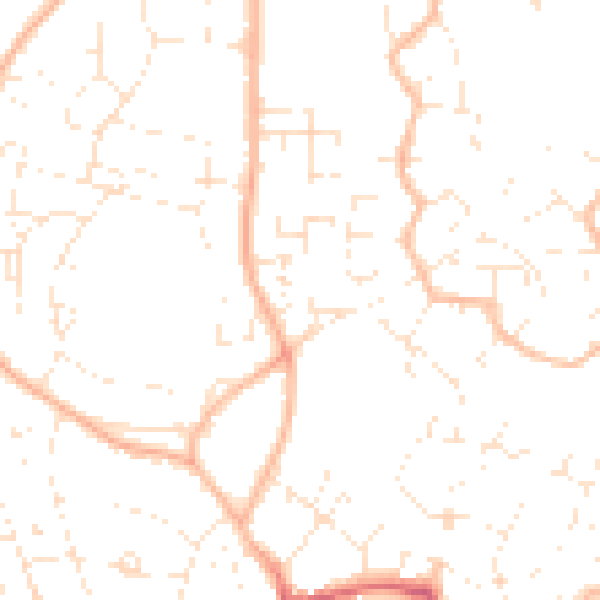 Daytime road noise heatmap for BS16 9AU