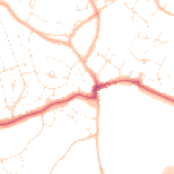 Daytime road noise heatmap for BS16 9BR