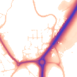 Daytime road noise heatmap for BS16 9LA