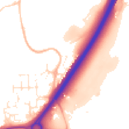 Daytime road noise heatmap for BS16 9LN