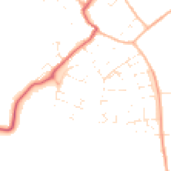 Daytime road noise heatmap for BS16 9QQ