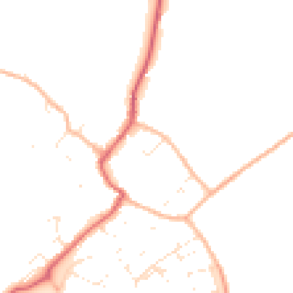 Daytime road noise heatmap for BS16 9RG