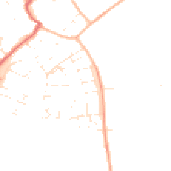 Daytime road noise heatmap for BS16 9SL
