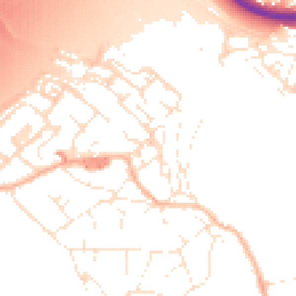Daytime road noise heatmap for BS20 0AA