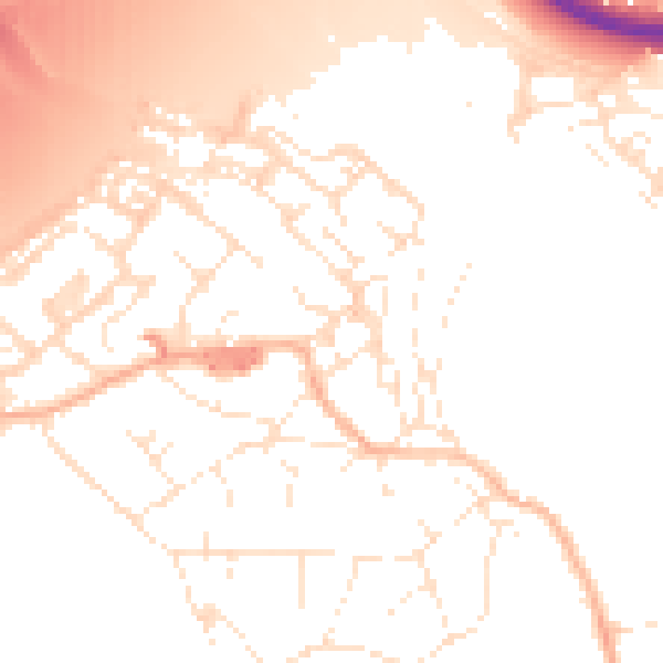 Daytime road noise heatmap for BS20 0AB