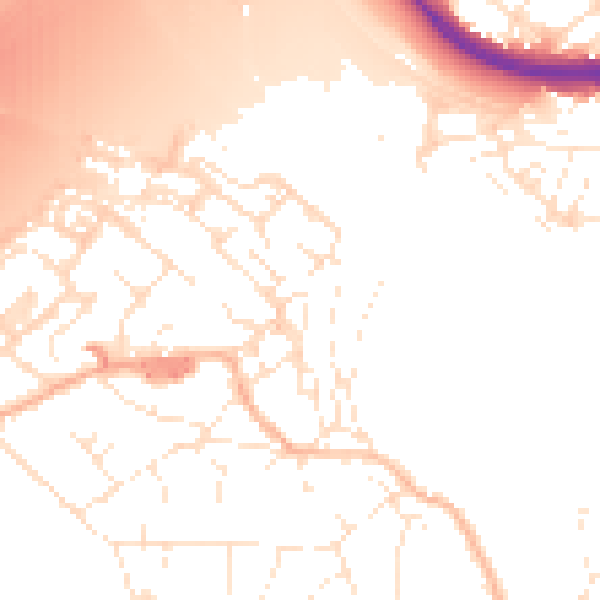 Daytime road noise heatmap for BS20 0AP