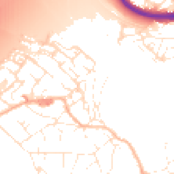 Daytime road noise heatmap for BS20 0AR
