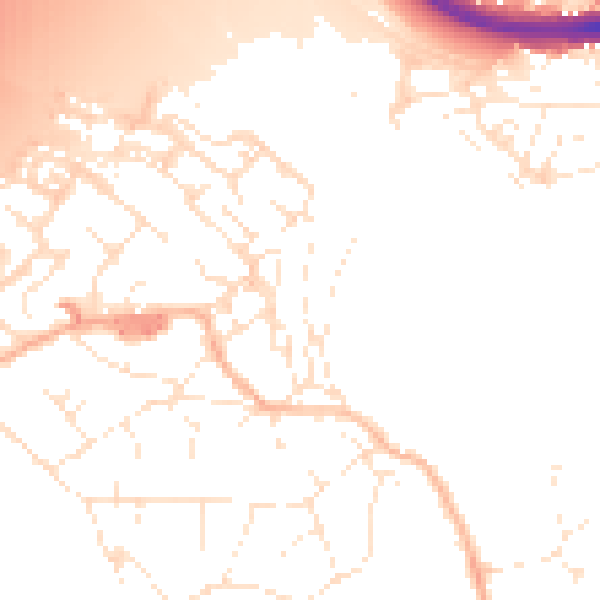 Daytime road noise heatmap for BS20 0AT