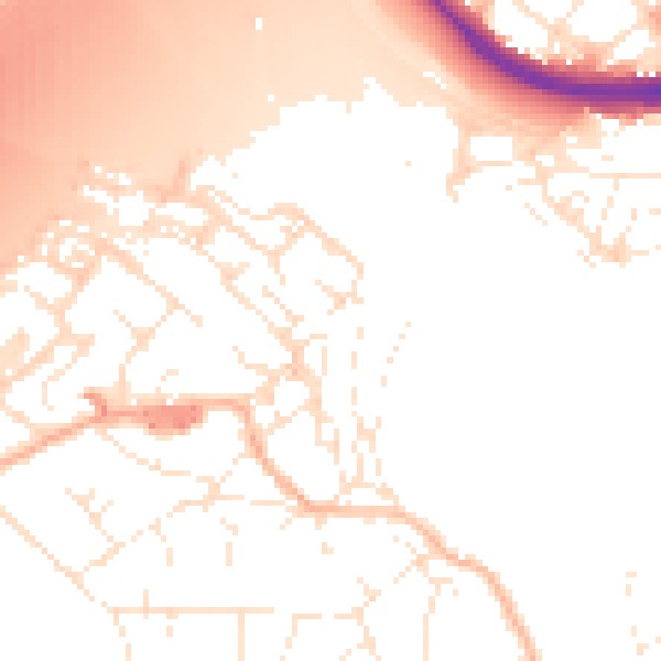 Daytime road noise heatmap for BS20 0AX