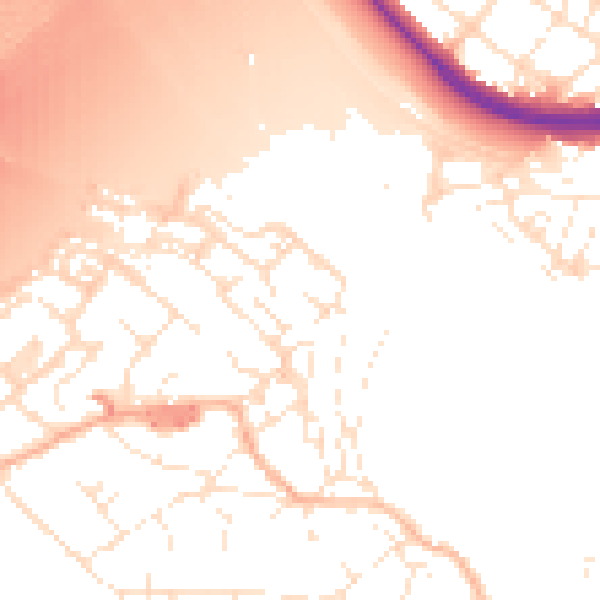 Daytime road noise heatmap for BS20 0BH