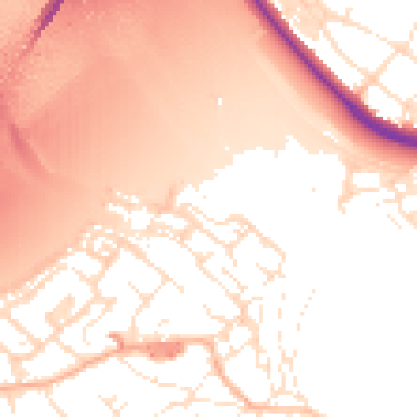 Daytime road noise heatmap for BS20 0BL