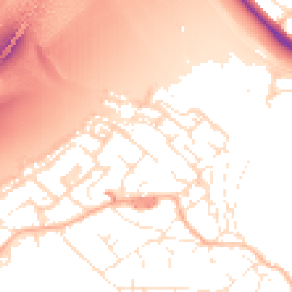 Daytime road noise heatmap for BS20 0DB