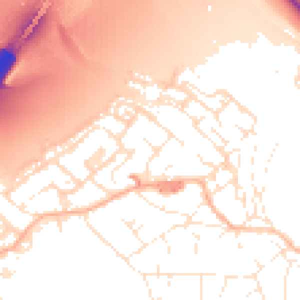 Daytime road noise heatmap for BS20 0DG