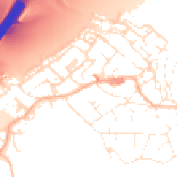 Daytime road noise heatmap for BS20 0DQ