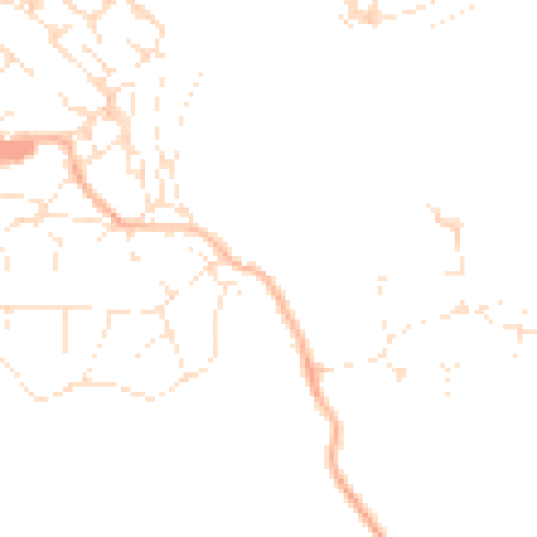 Daytime road noise heatmap for BS20 0EY