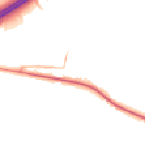 Night-time road noise heatmap for BS20 0FD
