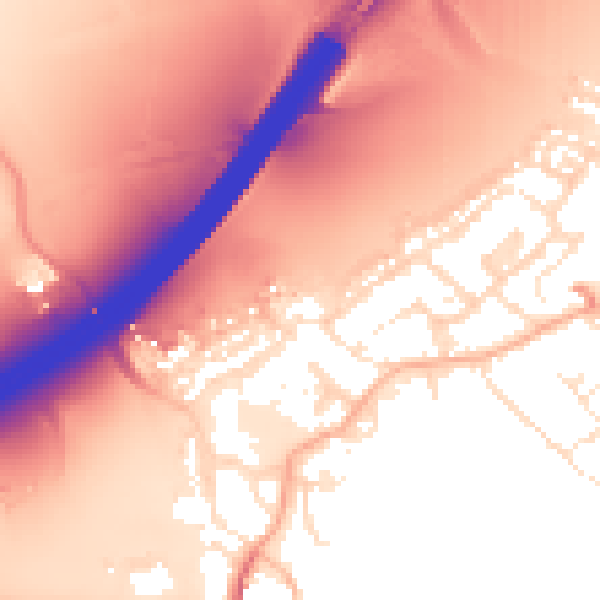 Daytime road noise heatmap for BS20 0FE