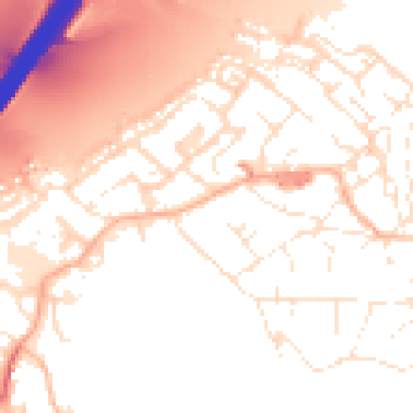 Daytime road noise heatmap for BS20 0JA