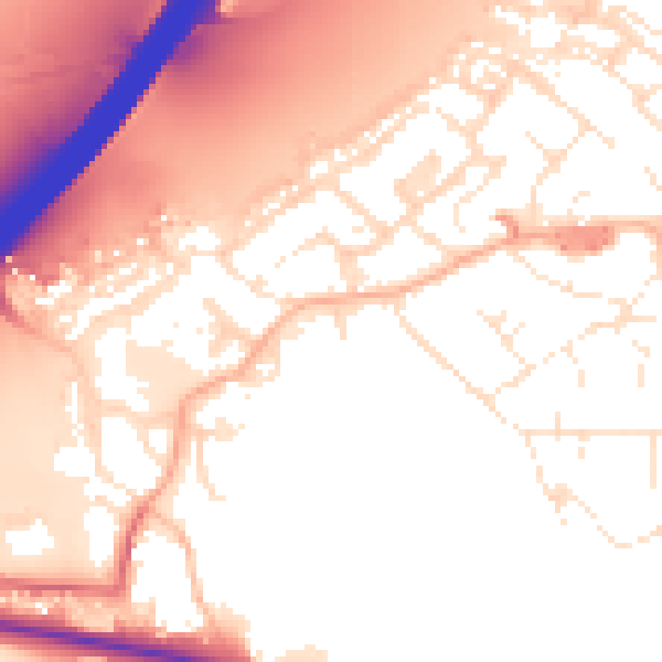 Daytime road noise heatmap for BS20 0JF