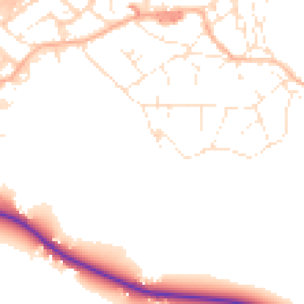 Daytime road noise heatmap for BS20 0JJ