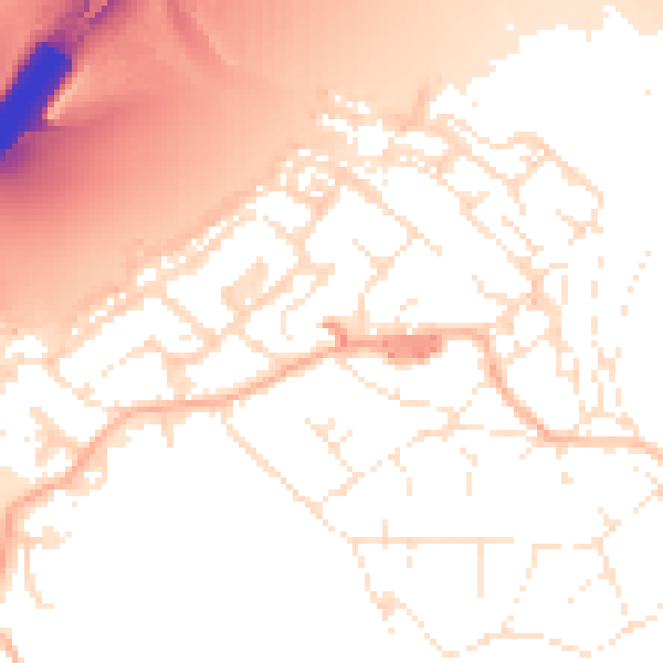Daytime road noise heatmap for BS20 0LG