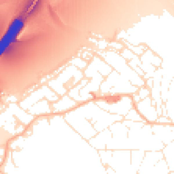 Daytime road noise heatmap for BS20 0LN