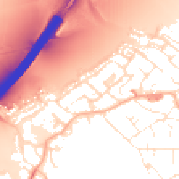 Daytime road noise heatmap for BS20 0LX