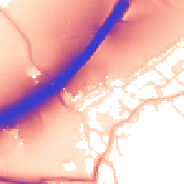 Daytime road noise heatmap for BS20 0NA