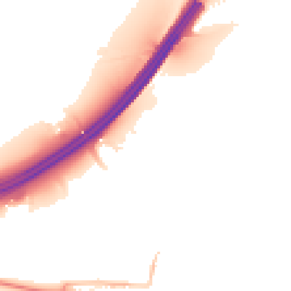 Night-time road noise heatmap for BS20 0NA