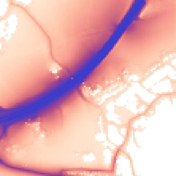 Daytime road noise heatmap for BS20 0ND