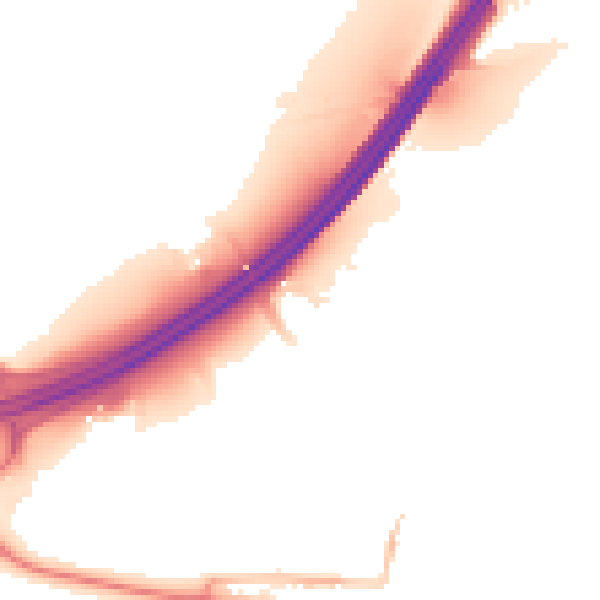 Night-time road noise heatmap for BS20 0ND