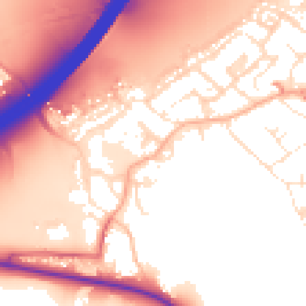 Daytime road noise heatmap for BS20 0PA