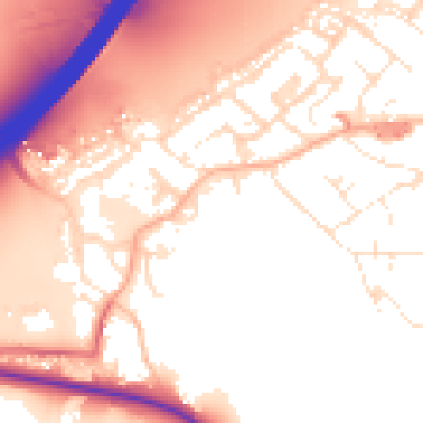 Daytime road noise heatmap for BS20 0PB