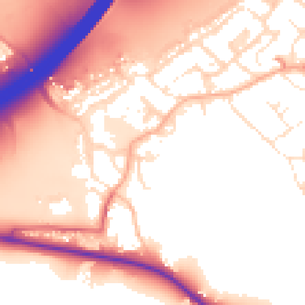 Daytime road noise heatmap for BS20 0PF