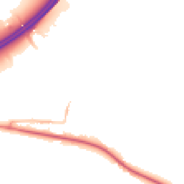 Night-time road noise heatmap for BS20 0PG