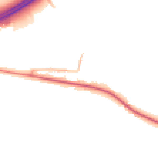 Night-time road noise heatmap for BS20 0PP