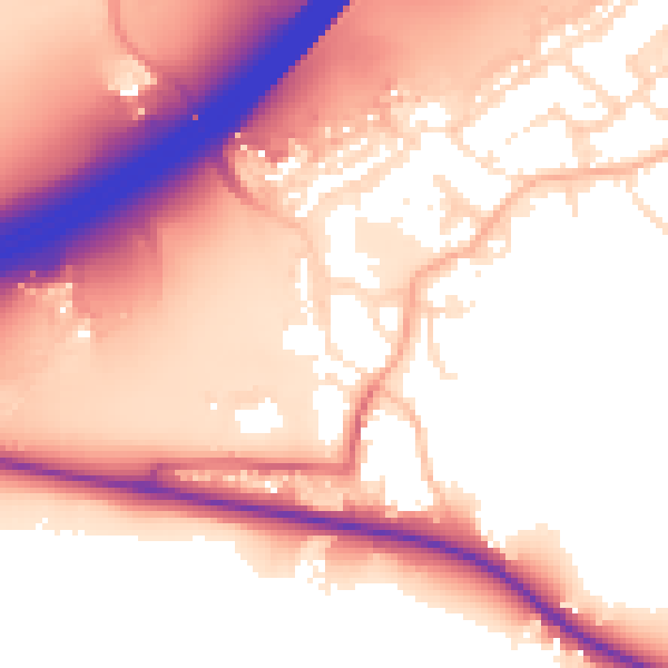 Daytime road noise heatmap for BS20 0PQ