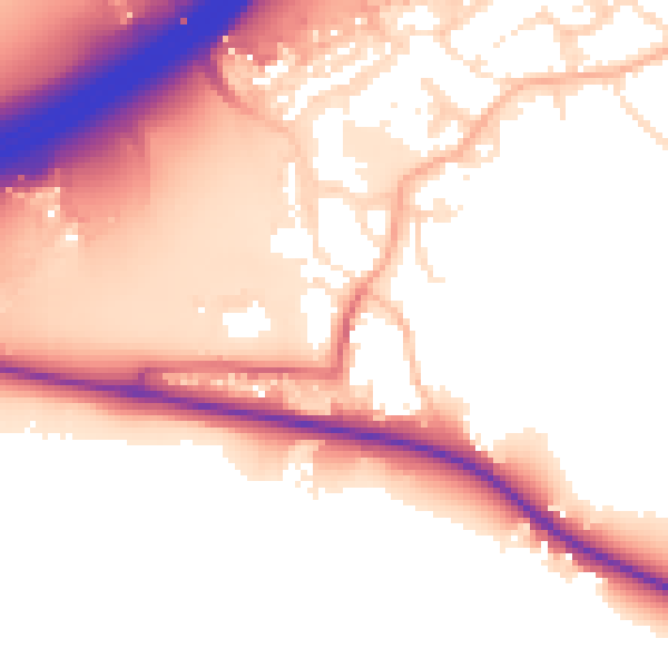 Daytime road noise heatmap for BS20 0PS