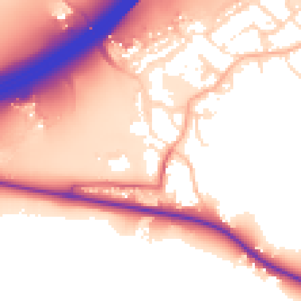 Daytime road noise heatmap for BS20 0PW