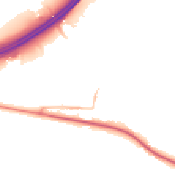 Night-time road noise heatmap for BS20 0PW